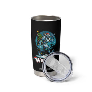 Funny Wendigo Monster Christmas Tumbler Cup Rock On Hand Meme Xmas TS14 Print Your Wear