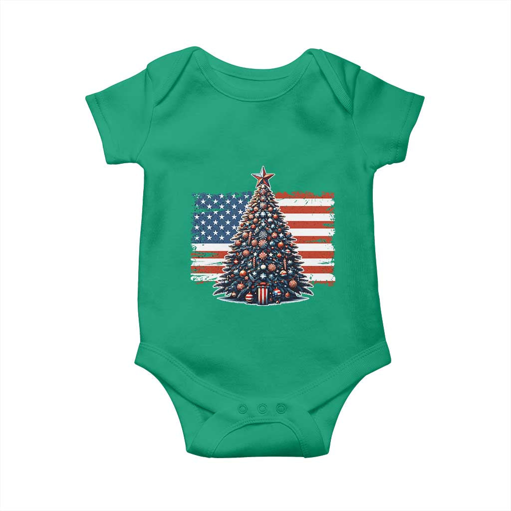 Patriotic American Flag Christmas Baby Onesie TS14 Irish Green Print Your Wear