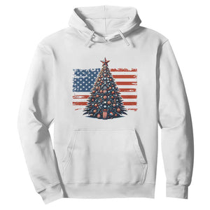 Patriotic American Flag Christmas Hoodie TS14 White Print Your Wear