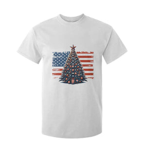 Patriotic American Flag Christmas T Shirt For Kid TS14 White Print Your Wear