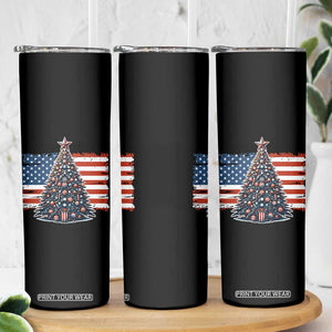 Patriotic American Flag Christmas Skinny Tumbler TS14 Print Your Wear