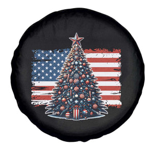 Patriotic American Flag Christmas Spare Tire Cover TS14 Print Your Wear