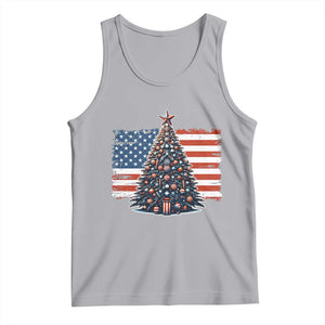 Patriotic American Flag Christmas Tank Top TS14 Athletic Heather Print Your Wear