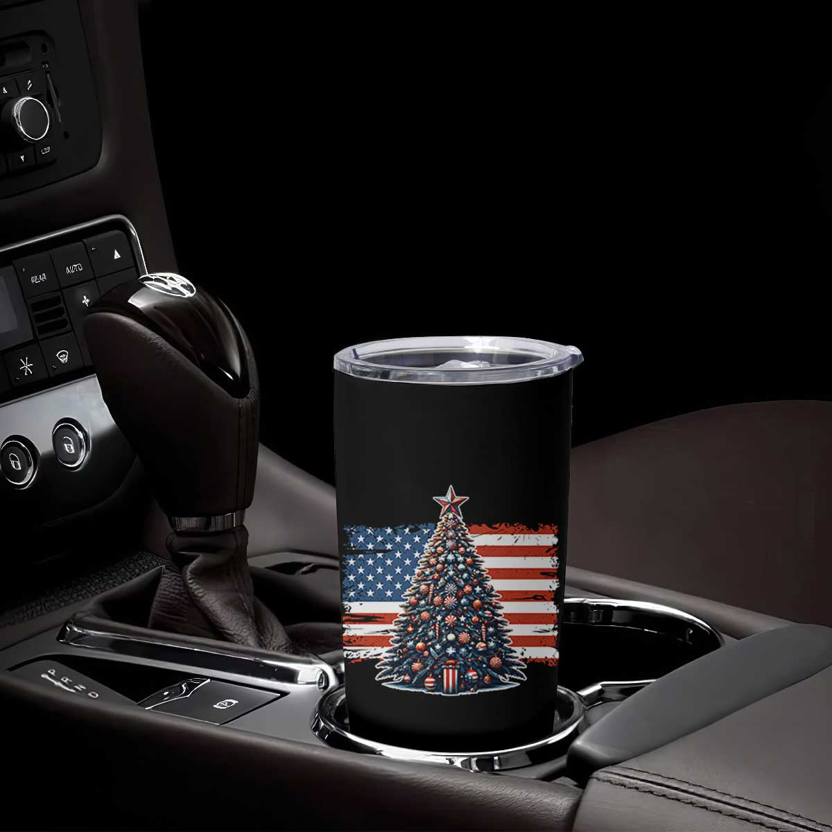 Patriotic American Flag Christmas Tumbler Cup TS14 Print Your Wear