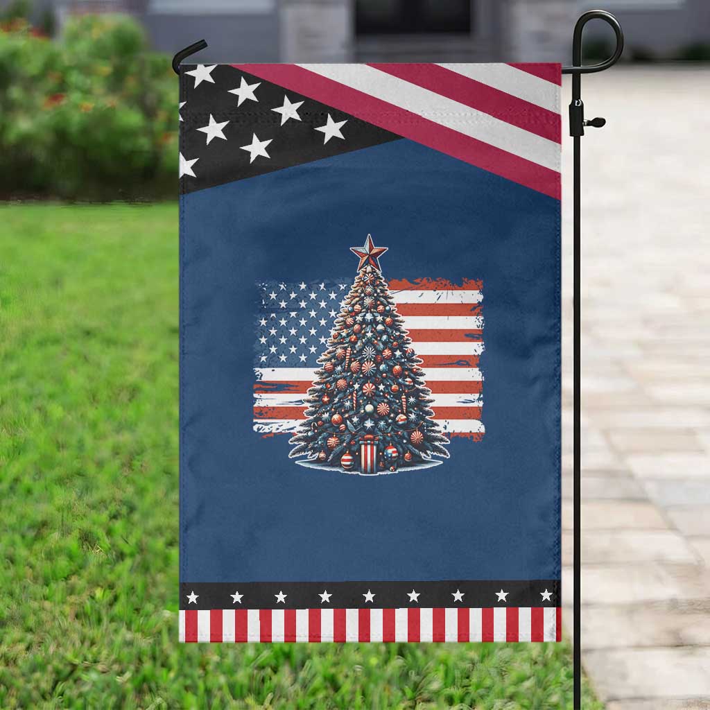 Patriotic American Flag Christmas Garden Flag TS14 Classic Blue Black Print Your Wear