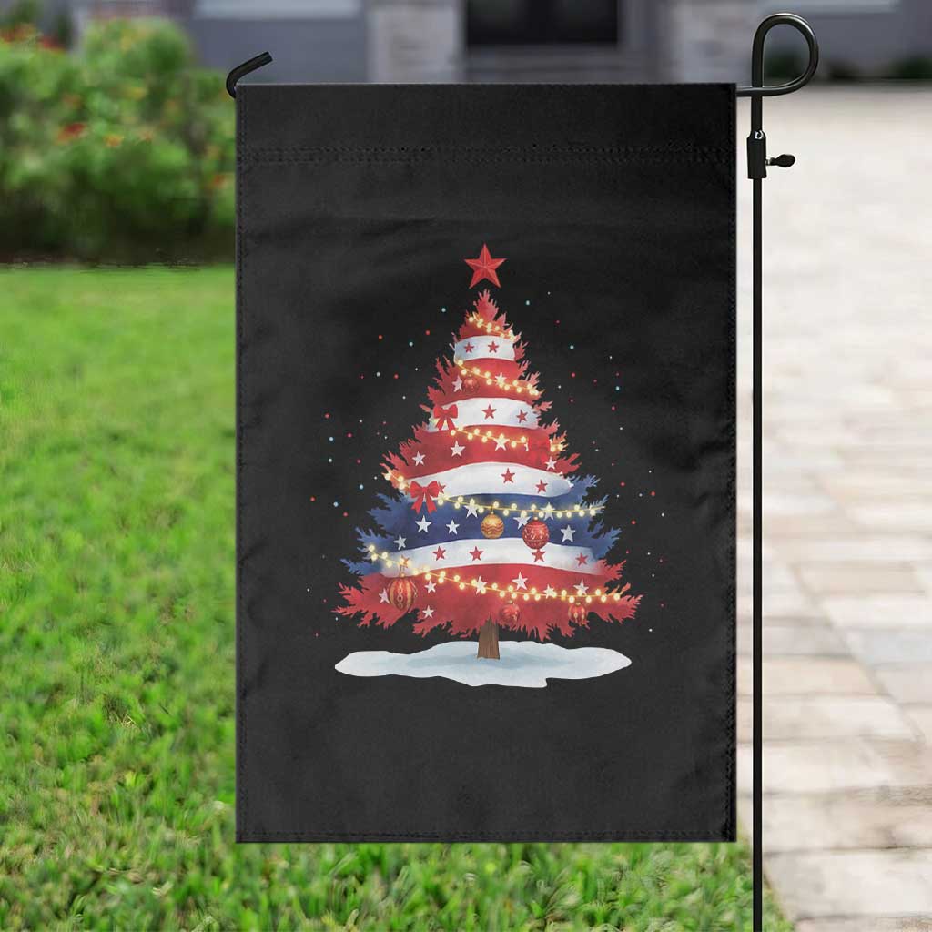 Christmas Tree American Flag Patriotic Garden Flag TS14 Print Your Wear