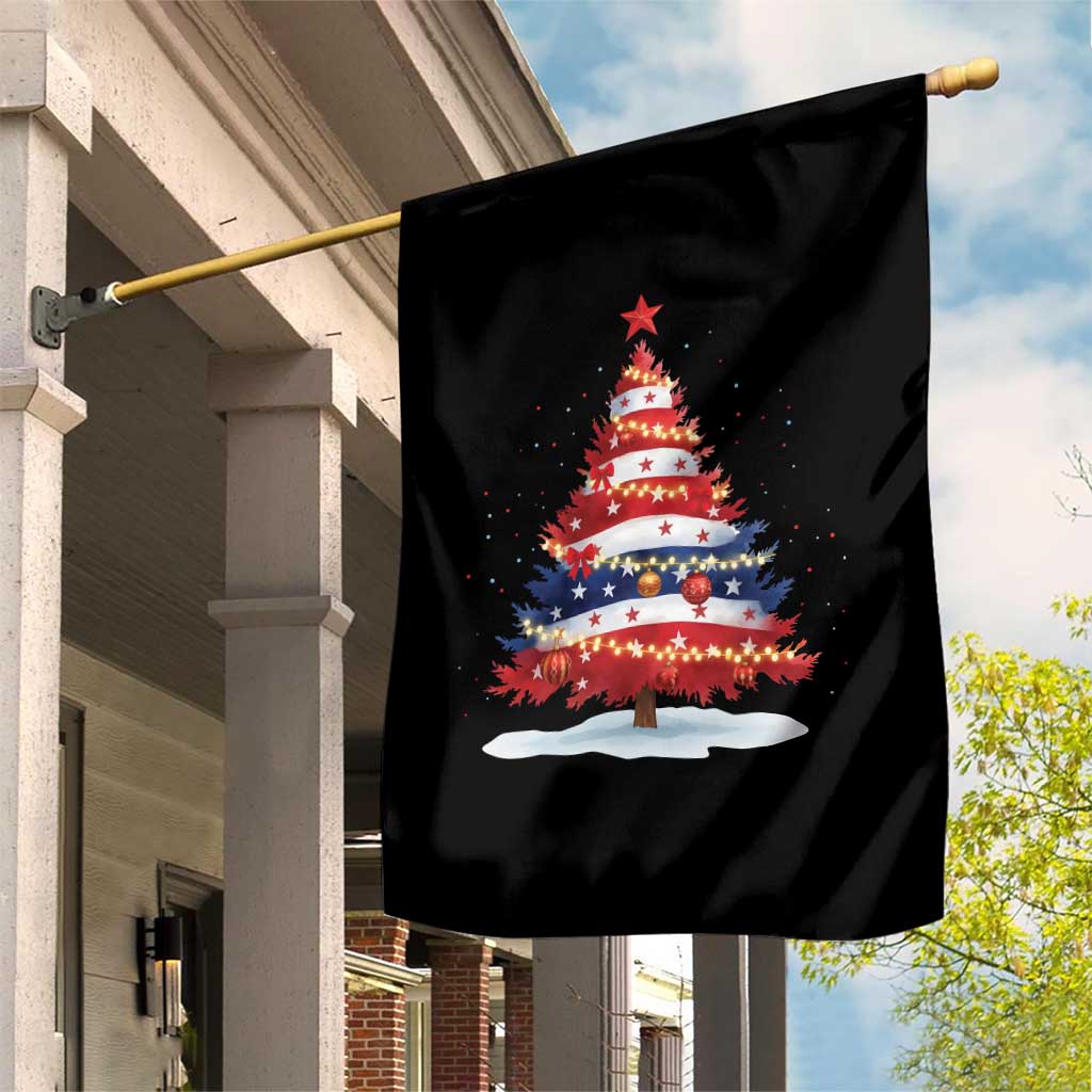 Christmas Tree American Flag Patriotic Garden Flag TS14 Print Your Wear
