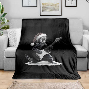 Funny Cat Guitar Throw Blanket Rock and Roll Christmas TS14 Print Your Wear