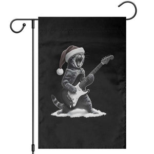Funny Cat Guitar Garden Flag Rock and Roll Christmas TS14 Black Print Your Wear