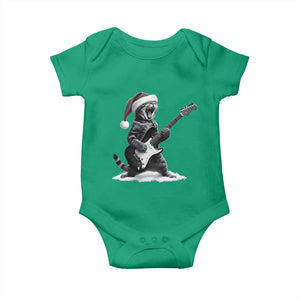 Funny Cat Guitar Baby Onesie Rock and Roll Christmas TS14 Irish Green Print Your Wear