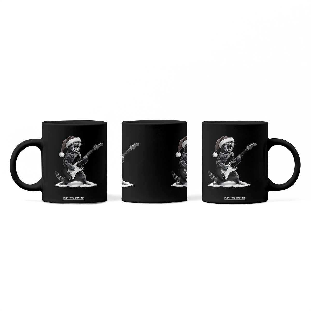 Funny Cat Guitar Coffee Mug Rock and Roll Christmas TS14 Print Your Wear