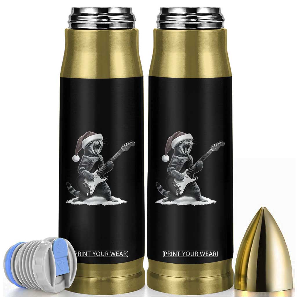 Funny Cat Guitar Bullet Tumbler Rock and Roll Christmas TS14 Black Print Your Wear