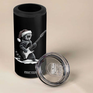 Funny Cat Guitar 4 in 1 Can Cooler Tumbler Rock and Roll Christmas TS14 Print Your Wear