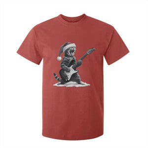 Funny Cat Guitar T Shirt For Kid Rock and Roll Christmas TS14 Red Print Your Wear