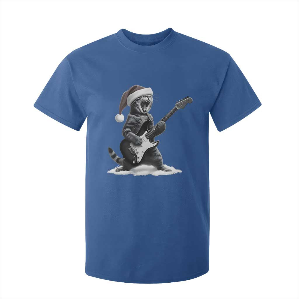 Funny Cat Guitar T Shirt For Kid Rock and Roll Christmas TS14 Royal Blue Print Your Wear
