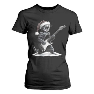 Funny Cat Guitar T Shirt For Women Rock and Roll Christmas TS14 Black Print Your Wear