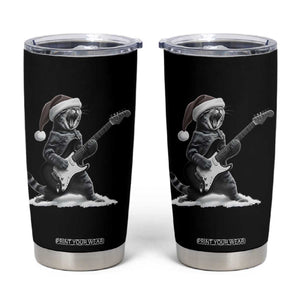 Funny Cat Guitar Tumbler Cup Rock and Roll Christmas TS14 Black Print Your Wear