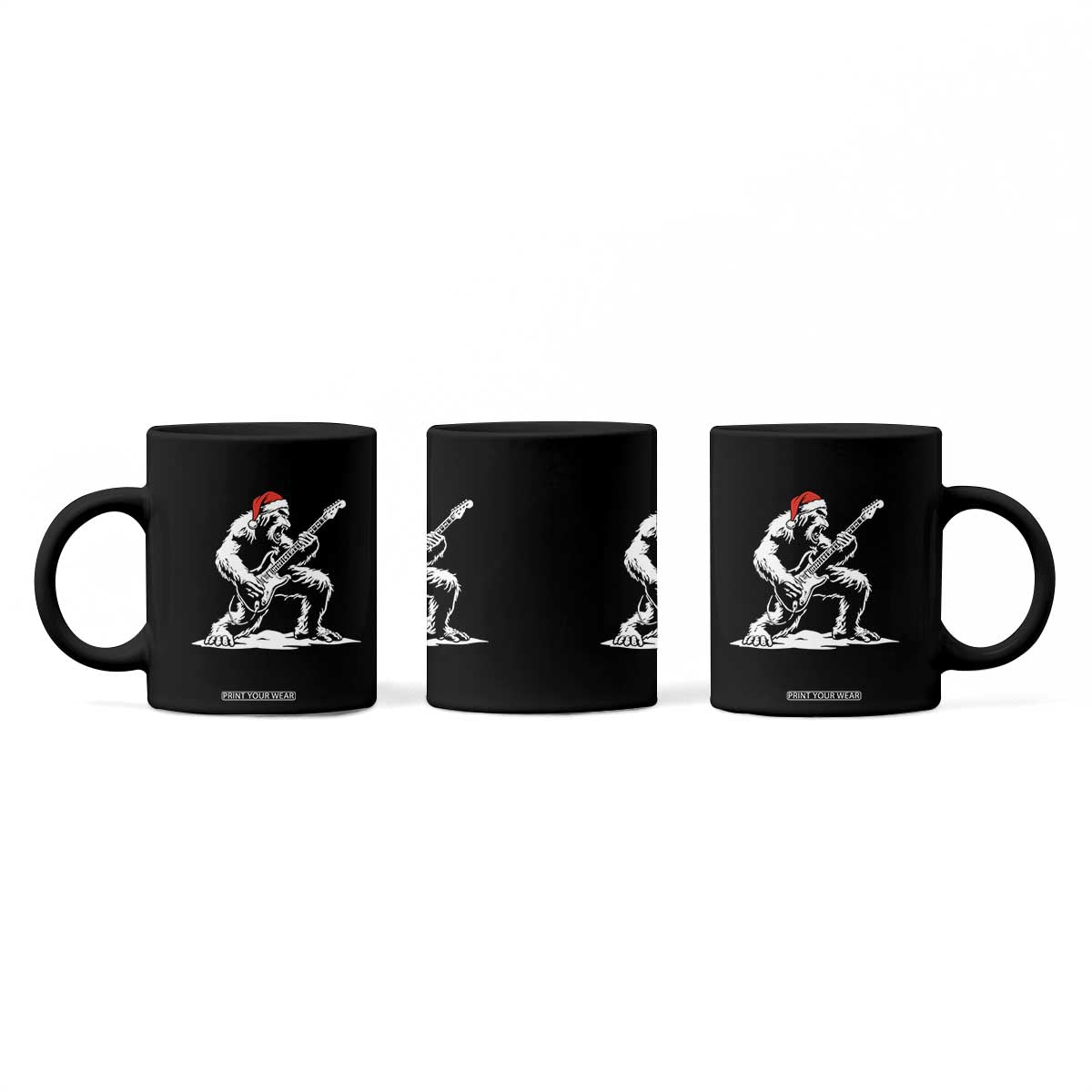 Funny Bigfoot Guitar Coffee Mug Rock and Roll Christmas TS14 Print Your Wear