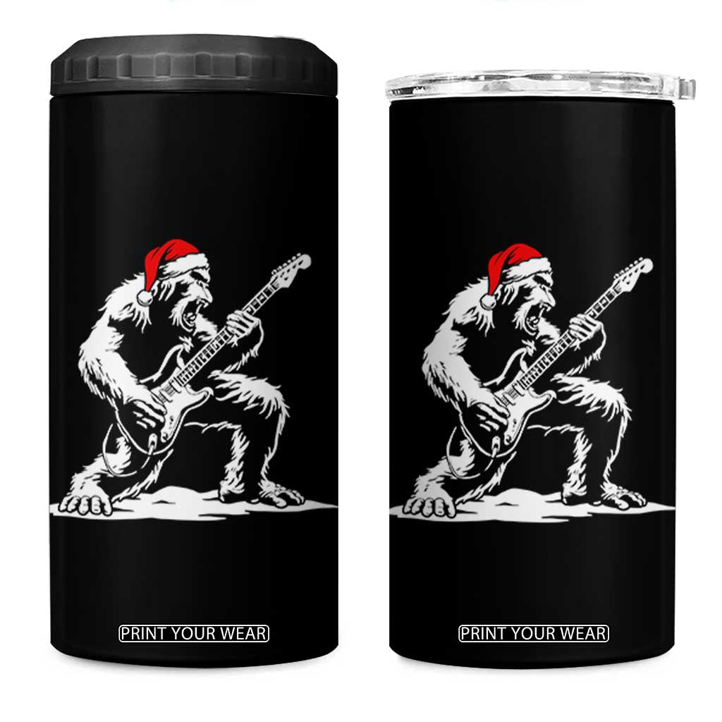 Funny Bigfoot Guitar 4 in 1 Can Cooler Tumbler Rock and Roll Christmas TS14 One Size: 16 oz Black Print Your Wear