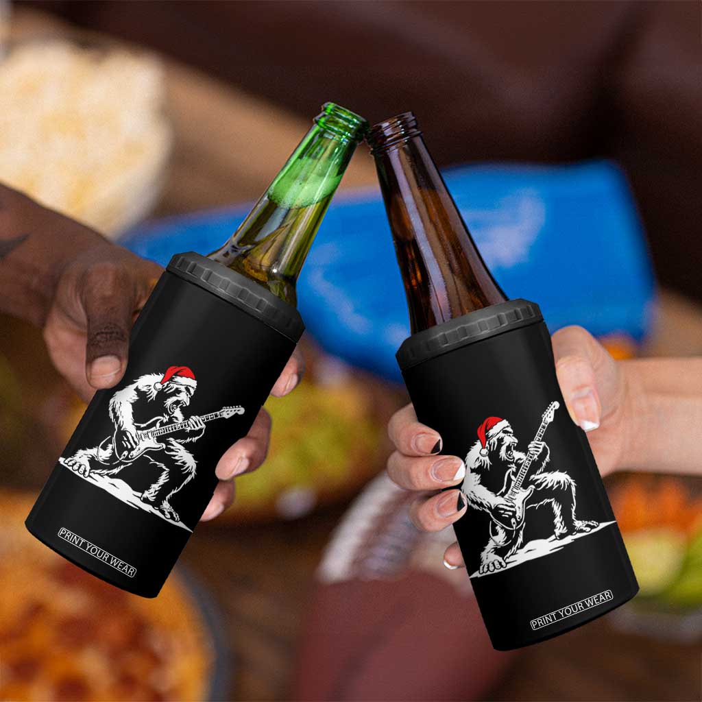 Funny Bigfoot Guitar 4 in 1 Can Cooler Tumbler Rock and Roll Christmas TS14 Print Your Wear