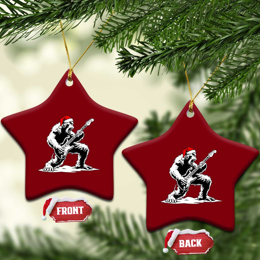 Funny Bigfoot Guitar Ceramic Ornament Rock and Roll Xmas TS14 Print Your Wear