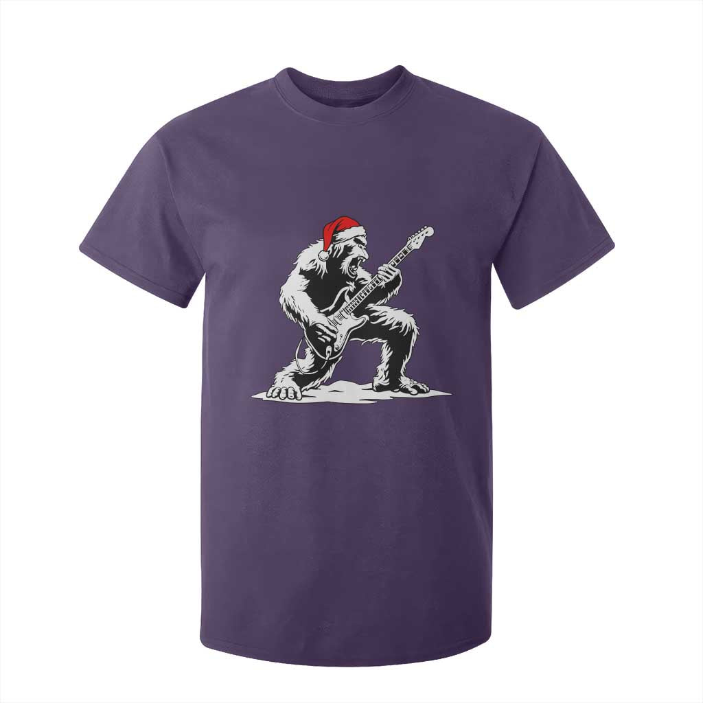 Funny Bigfoot Guitar T Shirt For Kid Rock and Roll Christmas TS14 Purple Print Your Wear