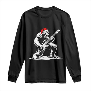 Funny Bigfoot Guitar Long Sleeve Shirt Rock and Roll Christmas TS14 Black Print Your Wear