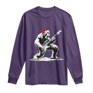 Funny Bigfoot Guitar Long Sleeve Shirt Rock and Roll Christmas TS14 Purple Print Your Wear