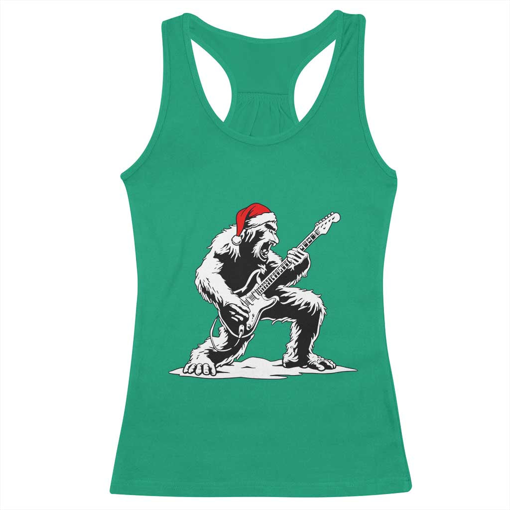 Funny Bigfoot Guitar Racerback Tank Top Rock and Roll Christmas TS14 Irish Green Print Your Wear