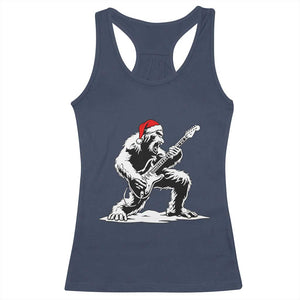 Funny Bigfoot Guitar Racerback Tank Top Rock and Roll Christmas TS14 Navy Print Your Wear