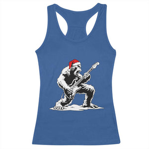 Funny Bigfoot Guitar Racerback Tank Top Rock and Roll Christmas TS14 Royal Blue Print Your Wear