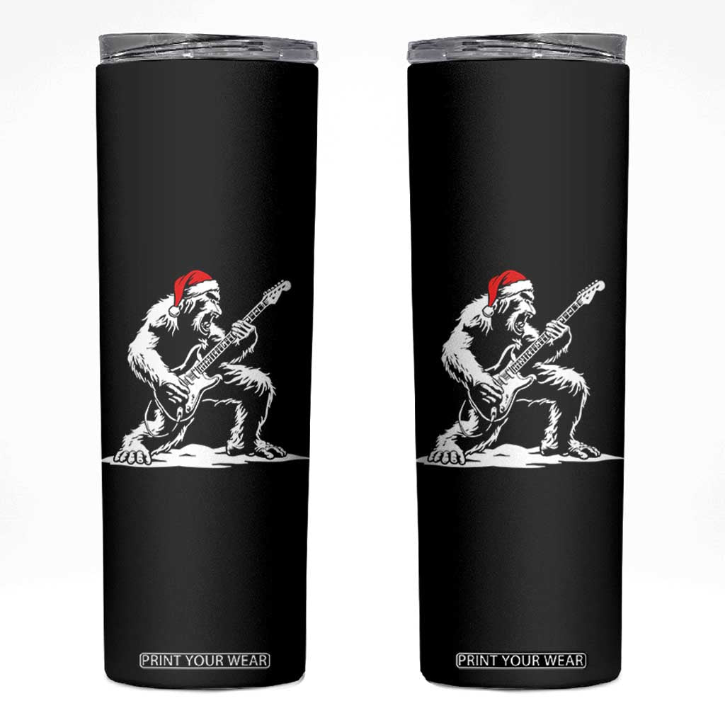 Funny Bigfoot Guitar Skinny Tumbler Rock and Roll Christmas TS14 Black Print Your Wear