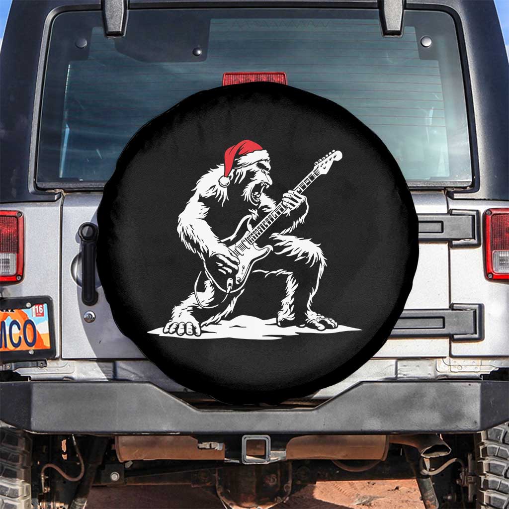 Funny Bigfoot Guitar Spare Tire Cover Rock and Roll Christmas TS14 No hole Black Print Your Wear