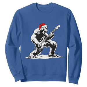 Funny Bigfoot Guitar Sweatshirt Rock and Roll Christmas TS14 Royal Blue Print Your Wear