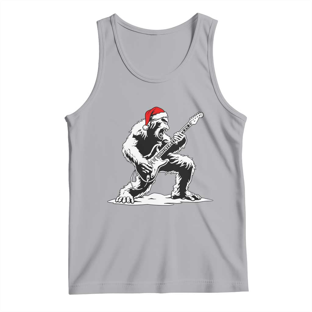 Funny Bigfoot Guitar Tank Top Rock and Roll Christmas TS14 Athletic Heather Print Your Wear