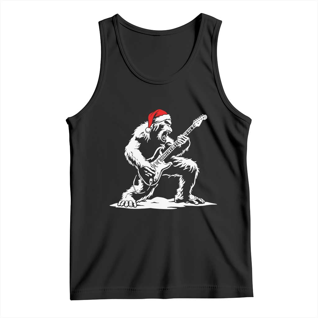 Funny Bigfoot Guitar Tank Top Rock and Roll Christmas TS14 Black Print Your Wear