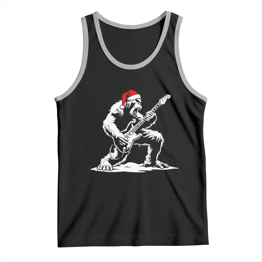 Funny Bigfoot Guitar Tank Top Rock and Roll Christmas TS14 Black Athletic Heather Print Your Wear