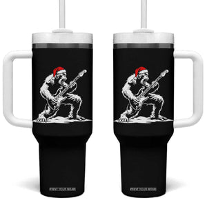 Funny Bigfoot Guitar Tumbler With Handle Rock and Roll Christmas TS14 One Size: 40 oz Black Print Your Wear