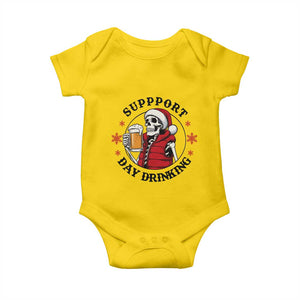 Funny Skeleton Beer Christmas Baby Onesie Support Day Drinking TS14 Daisy Print Your Wear