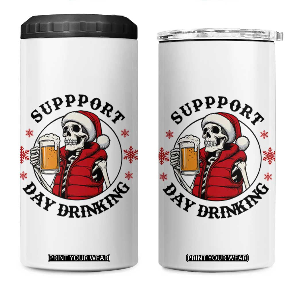 Funny Skeleton Beer Christmas 4 in 1 Can Cooler Tumbler Support Day Drinking TS14 One Size: 16 oz White Print Your Wear