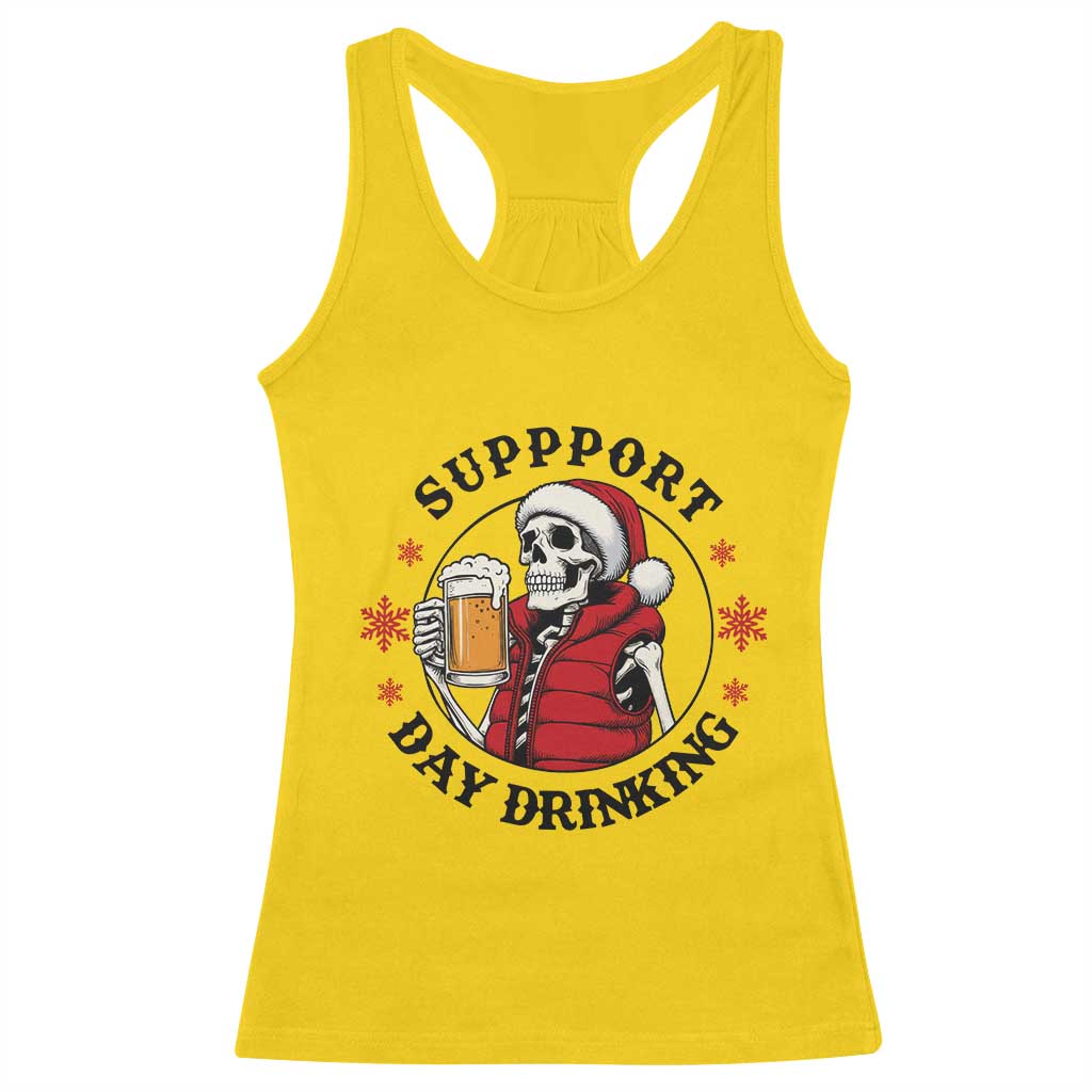 Funny Skeleton Beer Christmas Racerback Tank Top Support Day Drinking TS14 Daisy Print Your Wear