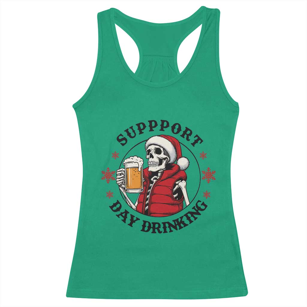 Funny Skeleton Beer Christmas Racerback Tank Top Support Day Drinking TS14 Irish Green Print Your Wear