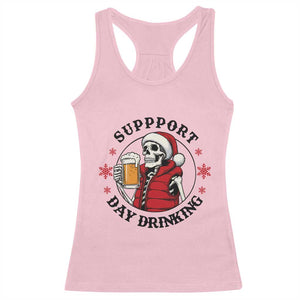Funny Skeleton Beer Christmas Racerback Tank Top Support Day Drinking TS14 Light Pink Print Your Wear
