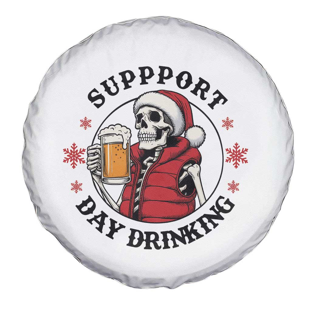 Funny Skeleton Beer Christmas Spare Tire Cover Support Day Drinking TS14 Print Your Wear