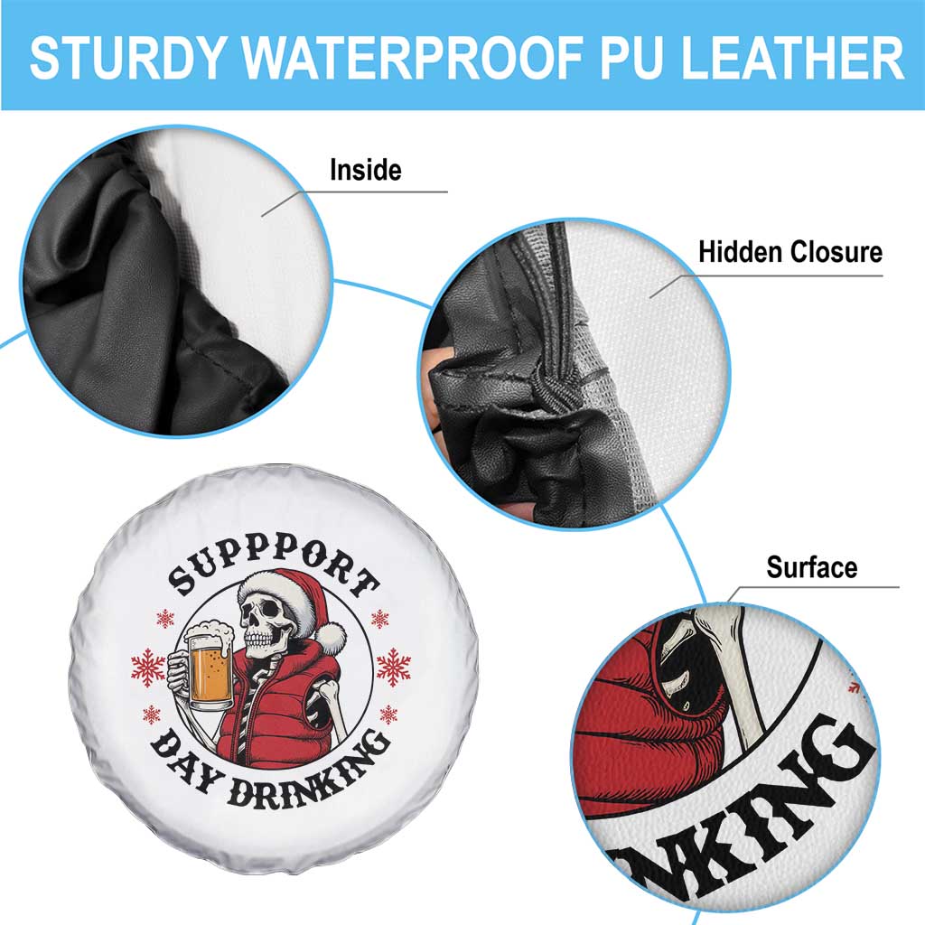 Funny Skeleton Beer Christmas Spare Tire Cover Support Day Drinking TS14 Print Your Wear