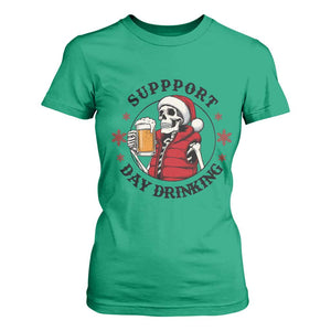 Funny Skeleton Beer Christmas T Shirt For Women Support Day Drinking TS14 Irish Green Print Your Wear