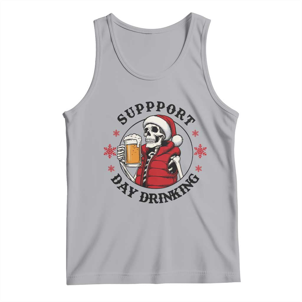 Funny Skeleton Beer Christmas Tank Top Support Day Drinking TS14 Athletic Heather Print Your Wear