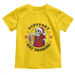 Funny Skeleton Beer Christmas Toddler T Shirt Support Day Drinking TS14 Daisy Print Your Wear