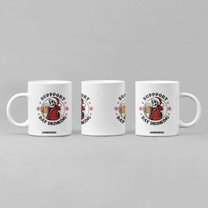 Funny Skeleton Beer Christmas Coffee Mug Support Day Drinking TS14 Print Your Wear
