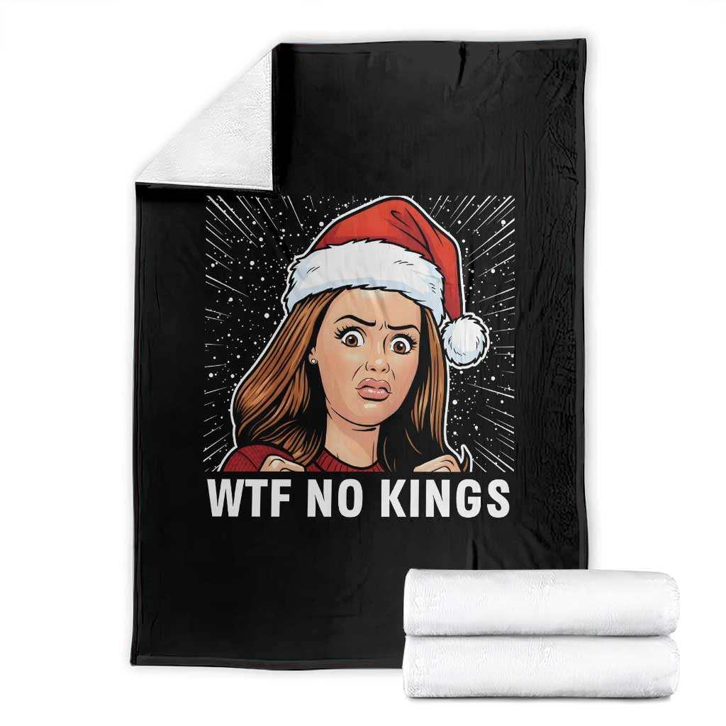 No Kings Throw Blanket Funny Doll Face Meme Christmas TS14 Black Print Your Wear